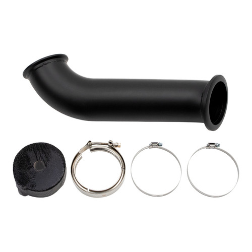 Wehrli WCF100262 - 04.5-07 Dodge Ram Cummins 4in Down Pipe - w/High Mount S400 Turbo &amp; 2nd Gen Manifold