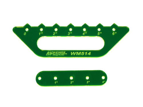 Wehrs Machine WM514 - Hole Spacing Marker - 1-6 in Measurement Range - Plastic - Green - Each