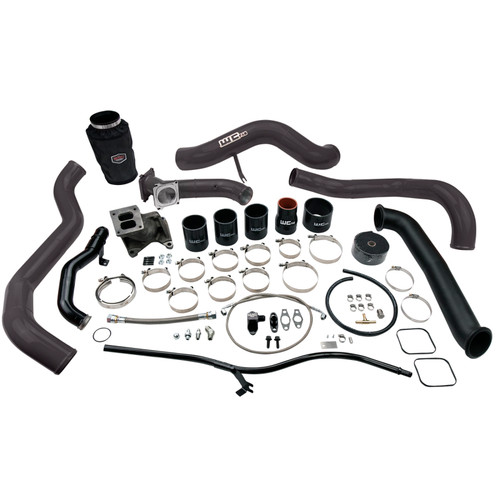 Wehrli WCF100478-GRY - 01-04 Chevrolet 6.6L LB7 Duramax S300 Turbo Install Kit (No Turbo) - WCFab Grey