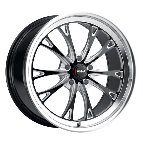 Weld S15700575P38 - S157 20X10.5 Belmont Drag 5X127 ET38 BS7.25 Gloss Black MIL Dia 71.5