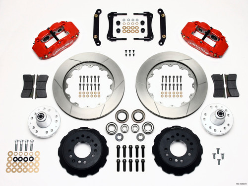 Wilwood 140-10493-R - Narrow Superlite 6R Front Hub Kit 14.00in Red 79-81 Camaro