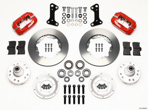 Wilwood 140-10996-R - Forged Dynalite Front Kit 11.00in Red 67-69 Camaro 64-72 Nova Chevelle