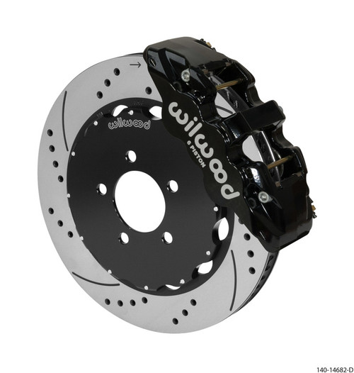 Wilwood 140-14682-D - AERO6 Front Big Brake Kit 14.00in Black 03-11 Crown Victoria