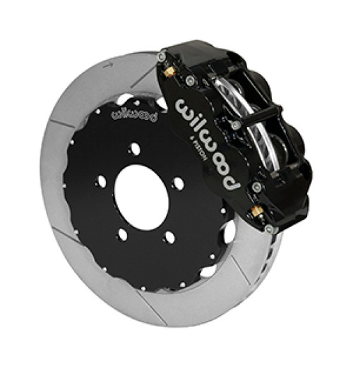 Wilwood 140-14680 - Narrow Superlite 6R Front Big Brake Kit 12.88in Slotted Black 05-11 Ford Crown Victoria