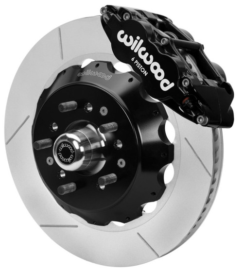 Wilwood 140-15983 - 70-81 FBody/75-79 A&XBody FNSL6R Frt BBK 14in Rtr Blk Calipers Use w/ Pro Drop Spindle