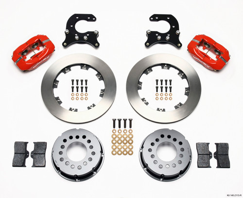 Wilwood 140-2113-R - Forged Dynalite P/S Rear Kit Red Small Ford 2.66in Offset