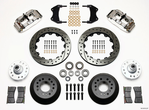 Wilwood 140-9919-DP - Narrow Superlite 6R Front Hub Kit 12.88in Drill Pol WWE ProSpindle