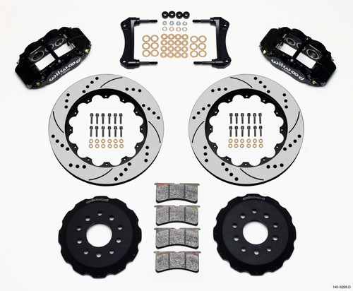 Wilwood 140-9298-D - Narrow Superlite 6R Front Hat Kit 14.00in Drilled 88-93 Corvette C4
