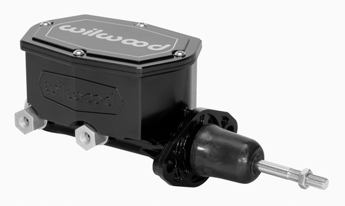 Wilwood 260-15541-BK - Compact Tandem Master Cylinder - 1.12in Bore - w/Pushrod (Black)