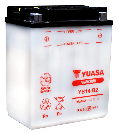 Yuasa Battery YUAM224B2IND - Yuasa YB14-B2 Yumicron CX 12 Volt Battery