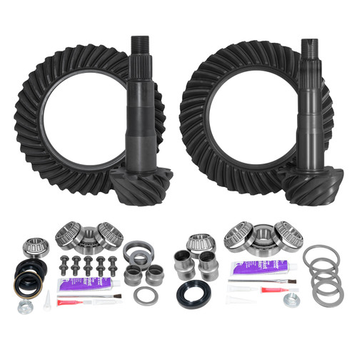 Yukon Gear YGKT005-410-4 - Yukon Ring & Pinion Gear Kit Front & Rear for Toyota 8.4/8IFS Diff (w/o Factory Locker) 4.11 Ratio