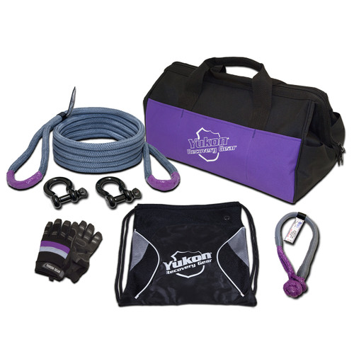 Yukon Gear YRGKIT-2 - Yukon Recovery Gear Kit w/ 3/4in. Kinetic Rope Tow Strap