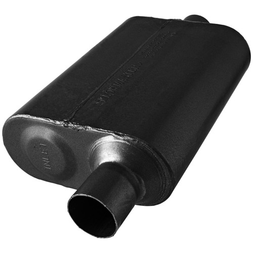 Flowmaster 8042441 - 40 Series Muffler 409S - 2.25 Offset In / 2.25 Center Out - Aggressive Sound