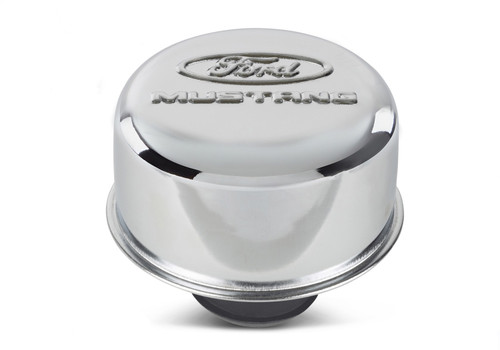 Ford Racing 302-220 - Chrome Breather Cap w/ Ford Mustang Logo