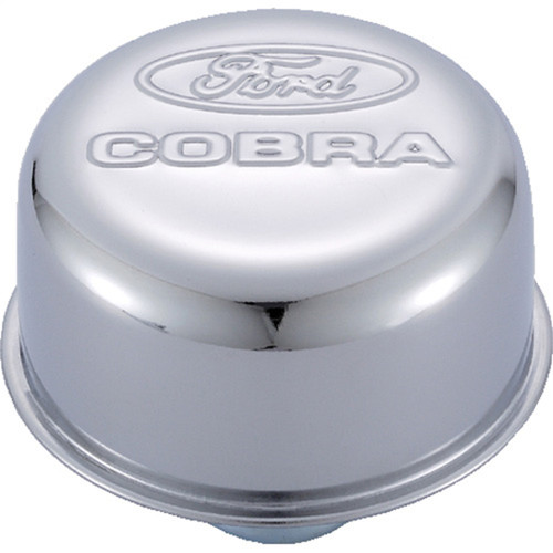 Ford Racing 302-225 - Chrome Breather Cap w/ Ford Cobra Logo