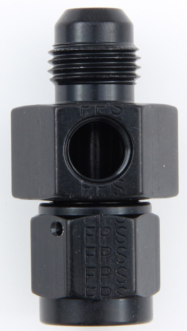 Fragola 495005-BL - Inline Gauge Adapter -6AN Male x -6AN Fem - Black