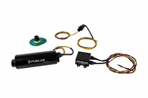 Fuelab 20801 - In-Tank Fuel Pump Kit - Contains 48403 500lph Twin Screw Brushless Pump Remote Mount PWM Controller Bulkhead Feed-Thru and 65 Micron Straining Filter