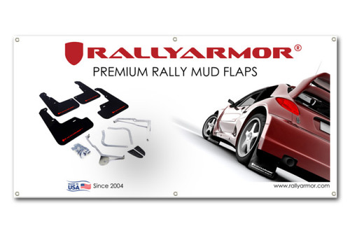 Rally Armor RA-VENBAN-WH - Vinyl Vendor Banner 3ft x 6ft