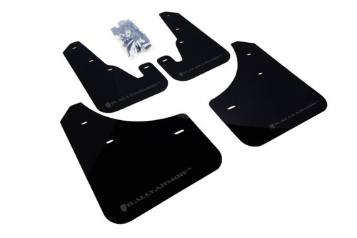 Rally Armor MF9-UR-BLK/GRY - 04-09 Mazda3/Speed3 Black UR Mud Flap w/ Grey Logo