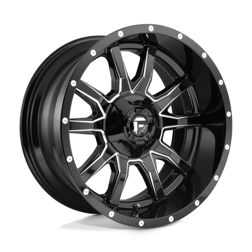 Fuel Wheels D62720909850 - Aluminum Wheels 20X9 Vandal D627 6 On 135/6 On 139.7 Gloss Black Milled 106.3 Bore 1 Offset Fuel Off Road Wheels