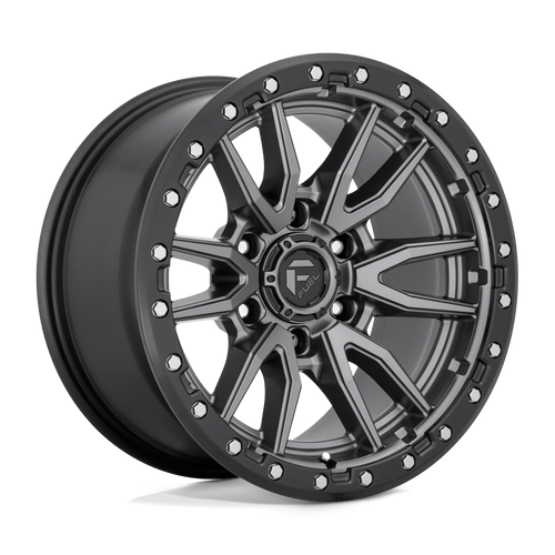 Fuel Wheels D68020007547 - Aluminum Wheels 20X10 Rebel D680 5 On 127 Matte Gunmetal Gray Black Bead Ring 75.3 Bore -18 Offset Fuel Off Road Wheels