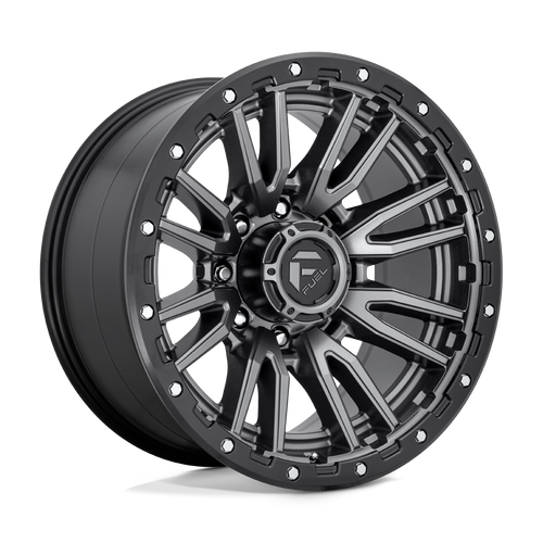 Fuel Wheels D68020008247 - Aluminum Wheels 20X10 Rebel D680 8 On 165.1 Matte Gunmetal Gray Black Bead Ring 125.2 Bore -18 Offset Fuel Off Road Wheels