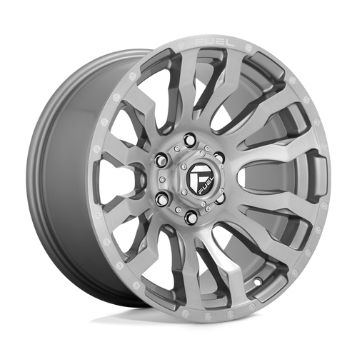 Fuel Wheels D69320008447 - Aluminum Wheels 20X10 Blitz D693 6 On 139.7 Brushed Gunmetal Gray Tinted Clear 106.1 Bore -18 Offset Multi Spoke Fuel Off Road Wheels