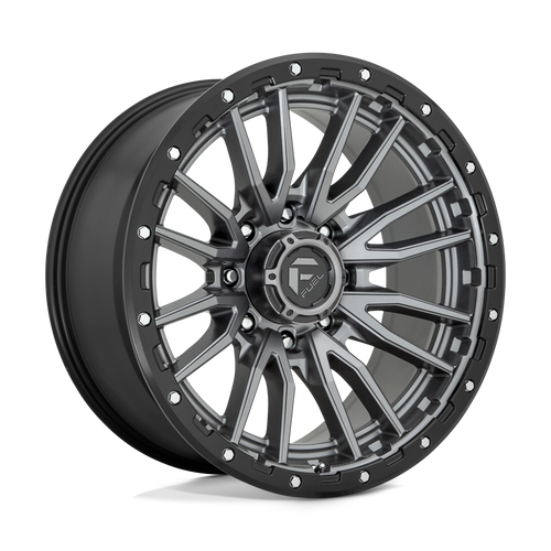 Fuel Wheels D68022008247 - Aluminum Wheels 22X10 Rebel D680 8 On 165.1 Matte Gunmetal Gray Black Bead Ring 125.1 Bore -18 Offset Fuel Off Road Wheels