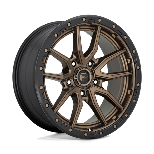 Fuel Wheels D68120905650 - Aluminum Wheels 20X9 Rebel D681 5 On 150 Matte Bronze Black Bead Ring 110.2 Bore 1 Offset Fuel Off Road Wheels