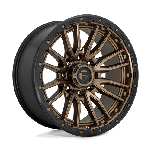 Fuel Wheels D68122001747 - Aluminum Wheels 22X10 Rebel D681 8 On 170 Matte Bronze Black Bead Ring 125.1 Bore -18 Offset Fuel Off Road Wheels