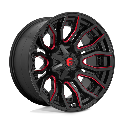 Fuel Wheels D71220001847 - D712 Rage 20X10 Gloss Black Red Tinted Clear