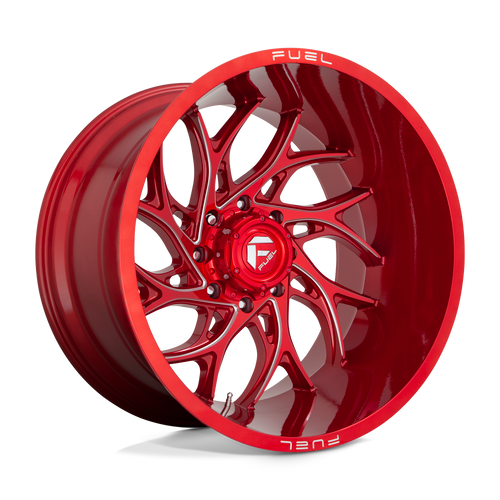 Fuel Wheels D74222008247 - Aluminum Wheels 22X10 Runner D742 8 On 165.1 Candy Red Milled 125.2 Bore -18 Offset Fuel Off Road Wheels