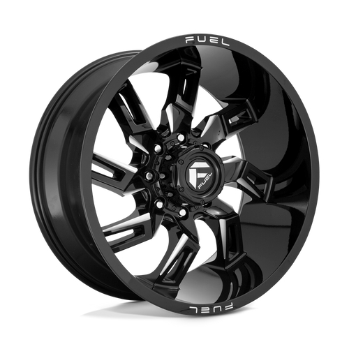 Fuel Wheels D74720008447 - Aluminum Wheels 20X10 Lockdown D747 6 On 139.7 Gloss Black Milled 106.1 Bore -18 Offset 39.9 Lbs Fuel Off Road Wheels