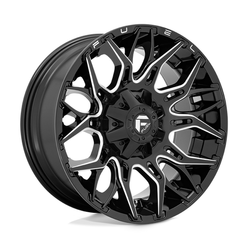 Fuel Wheels D76920901850 - Aluminum Wheels 20X9 Twitch D769 8 On 180 Gloss Black Milled 124.3 Bore 1 Offset Fuel Off Road Wheels