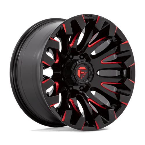 Fuel Wheels D82920001747 - Aluminum Wheels 20X10 Quake D829 8 On 170 Gloss Black Milled Red 125.1 Bore -18 Offset Fuel Off Road Wheels