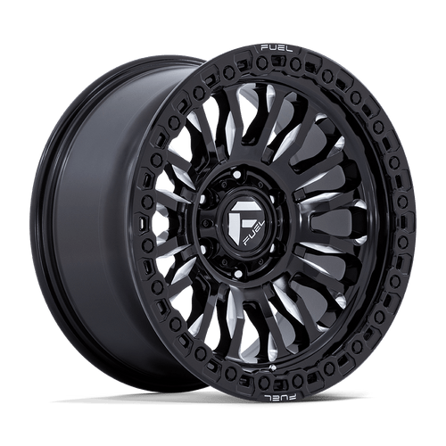 Fuel Wheels FC857BE18908001 - Aluminum Wheels 18X9 Rincon SBL FC857BE 8 On 165.1 Gloss Black Milled 125.1 Bore 1 Offset Fuel Off Road Wheels