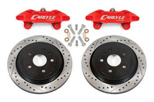 BMR DBK573 - 14-19 Chevrolet Corvette Brake Kit For 15in Conversion Drilled And Slotted Rotors/Red Calipers