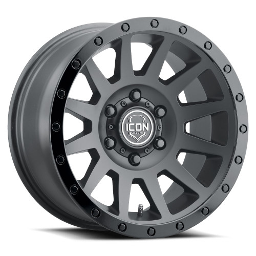 Icon 2018906352DB - Alloys Compression, Double Black, 18 x 9 / 6 x 135, 6mm Offset, 5.25" BS