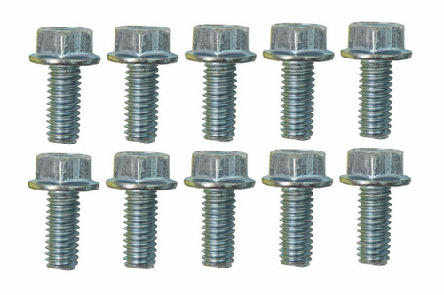 Moroso 38843 - 5/16in-18 x .750in Serrated Zinc Flange Bolt  - 10 Pack