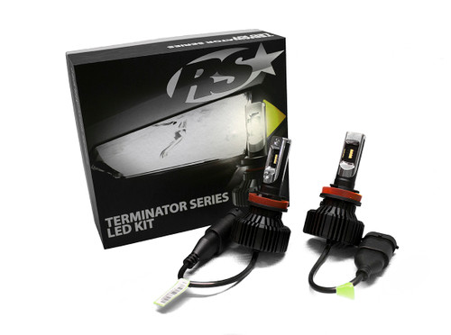 Race Sport 9012TLED - 9012 Fan-less LED Conversion Headlight Kit with Pin Point Projection Optical Aims and Shallow Mount Design Terminator Series  Lighting