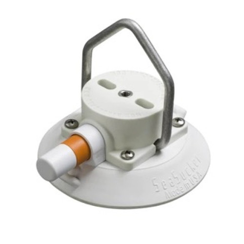 SeaSucker VM1015W-6 - 4.5in.  w/Pointed Stainless Steel D-Ring - White