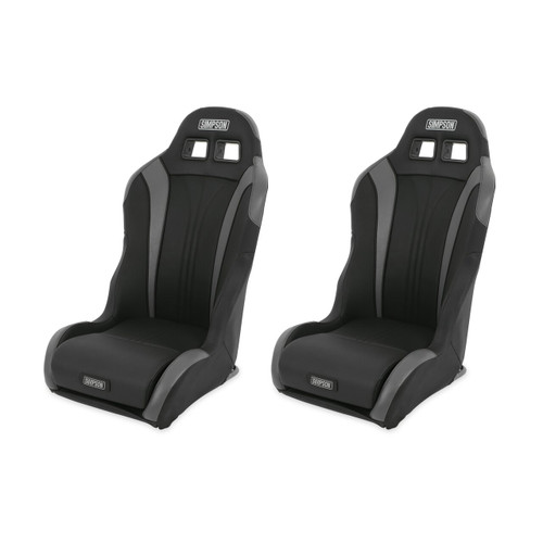 Simpson Safety S104-305-2 - Simpson Racing Vortex II Off-Road Suspension Seats Black/Charcoal PAIR
