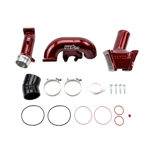 Wehrli WCF100163-RED - 06-07 Chevrolet Duramax LBZ 3in. Y-Bridge Kit - WCFab Red