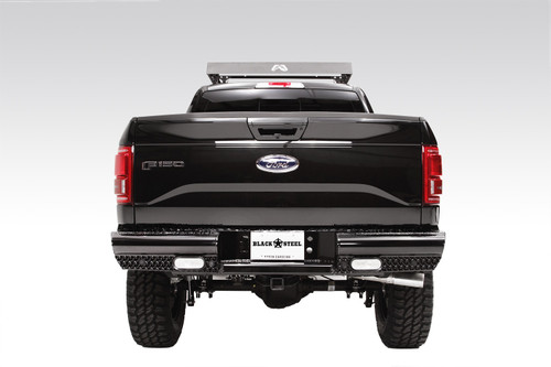 Fab Fours FF15-T3250-1 - Black Steel Ranch Rear Bumper