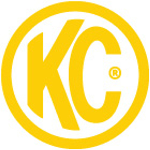 KC HiLiTES 5601 - Retro 5in x 7in Rectangular Yellow Vinyl Light Cover w/ Black KC Logo (Pair)