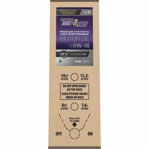 Royal Purple 60016 - High Performance Ultra-Low Viscosity 0W-16 Motor Oil - 6 Gallon Bag-In-Box