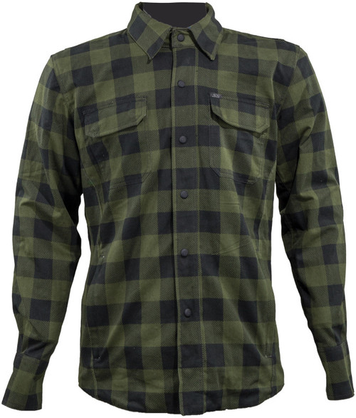 Speed and Strength 609887 - True Grit Armored Motoshirt Olive/Black - 3XL