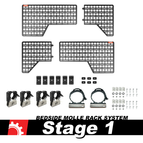 BuiltRight Industries 111005 - 2019+ Chevy Silverado / GMC Sierra Short Bed Bedside Rack Sys - Stage 1 Kit