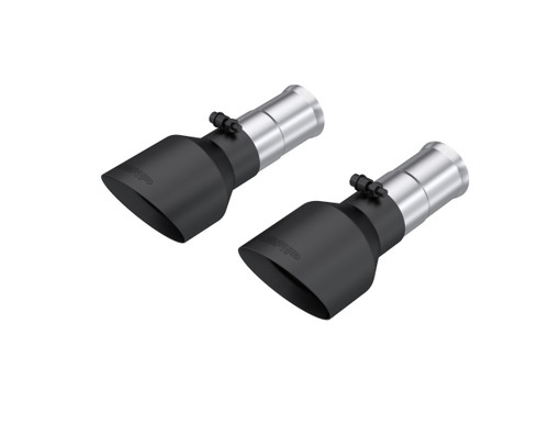 MBRP T5204BLK - Exhaust 5in. OD Dual Wall Angle Cut BLK Exhaust Tips, Sold in Pairs