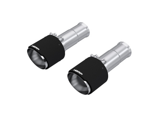 MBRP T5204CF - Exhaust 5in. OD Dual Wall Angle Cut Carbon Fiber Exhaust Tips, Sold in Pairs